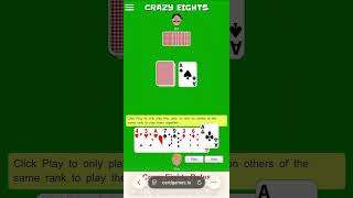 Cardgames.io Crazy Eights Gameplay and Tips