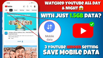 YouTube Hidden Settings to Save Mobile Data | Mobile Internet (Data) is quickly exhausted