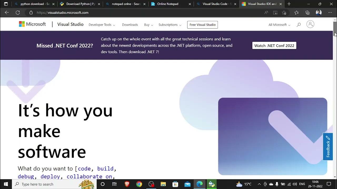How to download install python 3 11 0 on windows 10 and visual studio