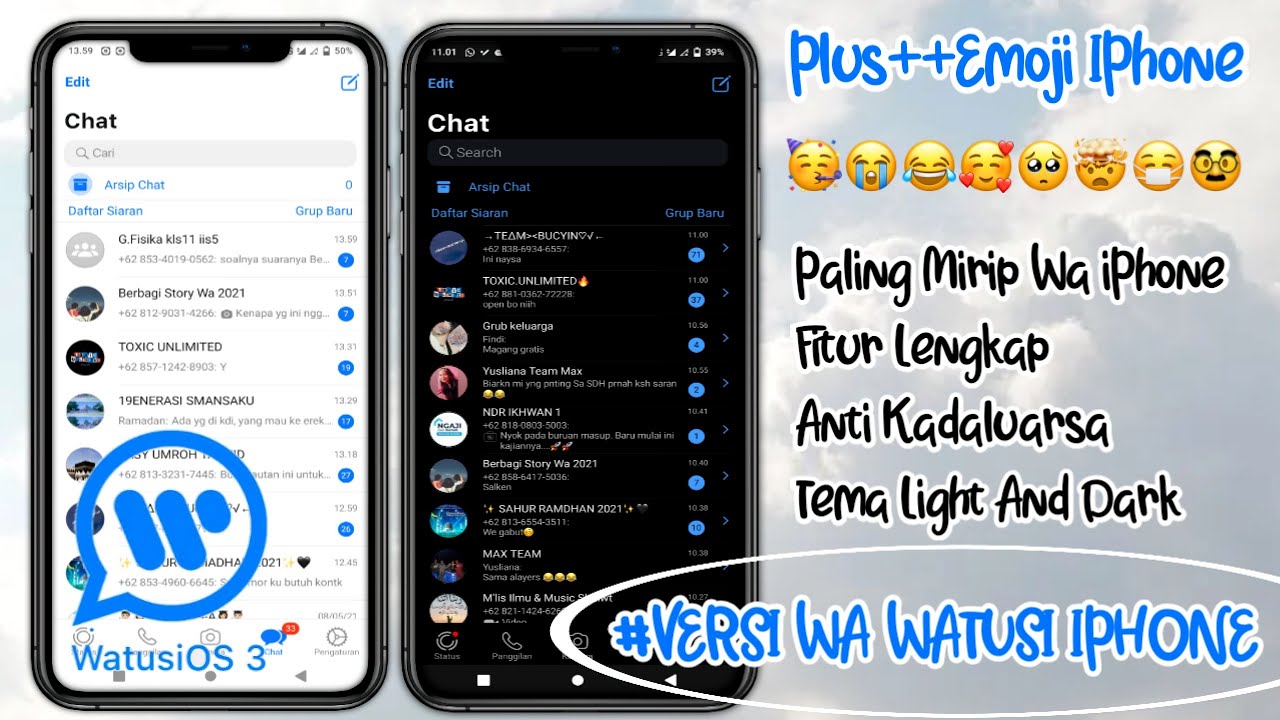 cara mengubah WhatsApp android menjadi WhatsApp watusi iphone 2021
