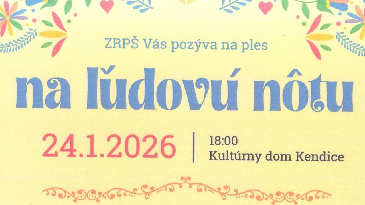 🎥 FSk KENDIČAN & DFSk Kendičanik – Školský ples ZRPŠ Kendice | 24.1.2026