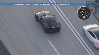 Authorities pursue driver in stolen vehicle in L.A. County