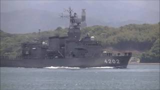 海上自衛隊 in 来島海峡 2017初夏 訓練支援艦くろべ