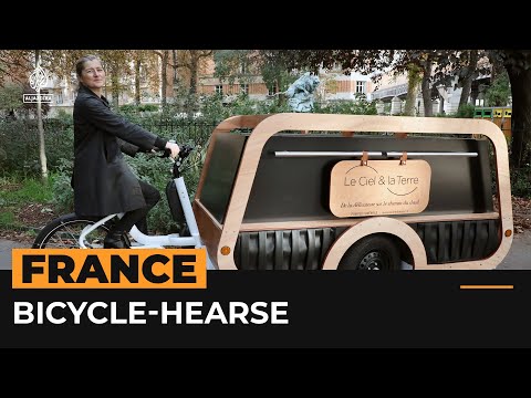 Bicycle-hearse offers eco-friendly funeral transport in France | Al Jazeera Newsfeed