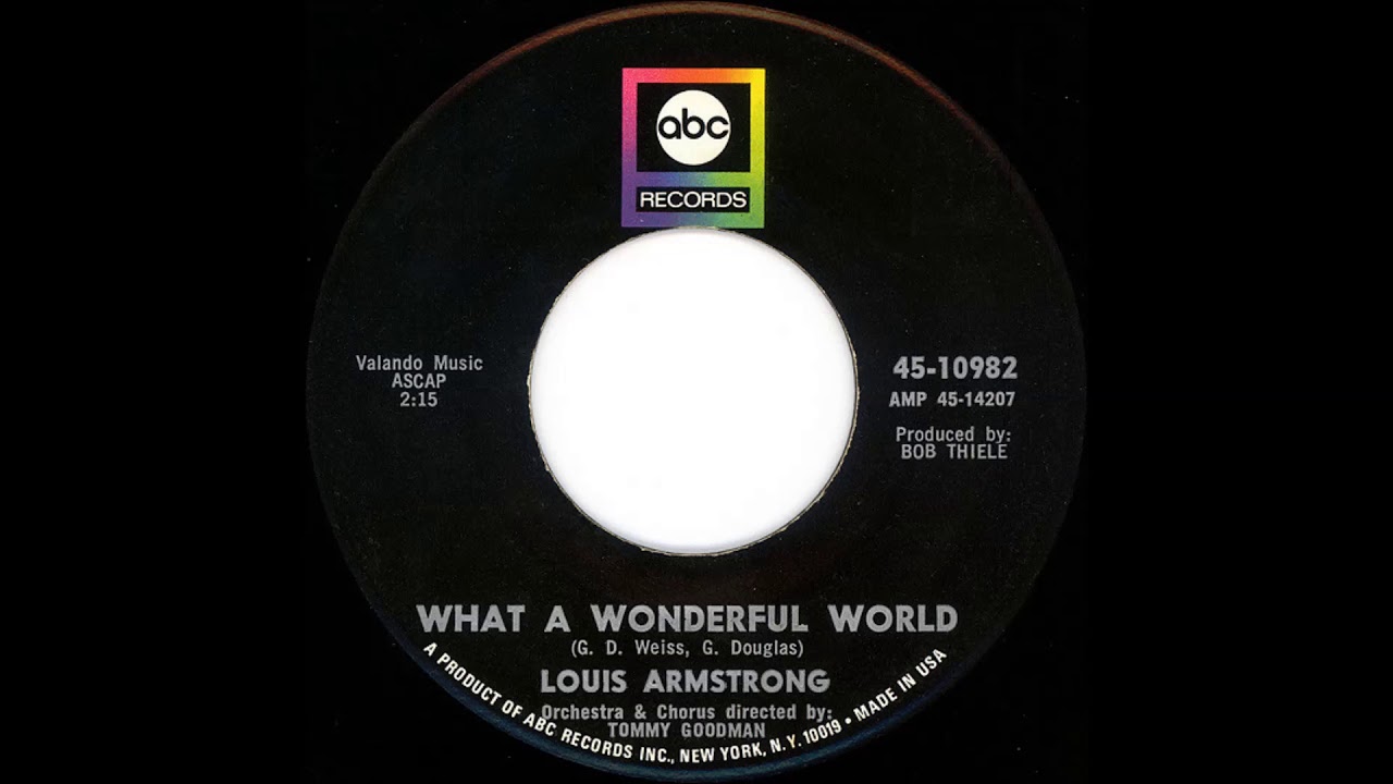 Louis Armstrong - What A Wonderful World (1967) (Single) - YouTube