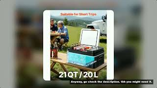 Succebuy 15-55L Portable Cooler Electric Compressor 12V/24V DC 110-240V AC Freezer Refrigerator for