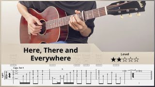 【TAB】Here, There and Everywhere | the Beatles | Fingerstyle Guitar | ソロギター
