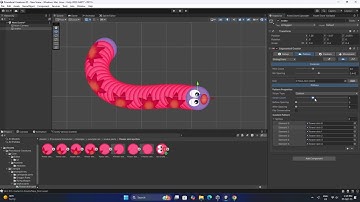 How to procedural snake, worms in some clicks | 2D Procedural Creatures Unity tutorial
