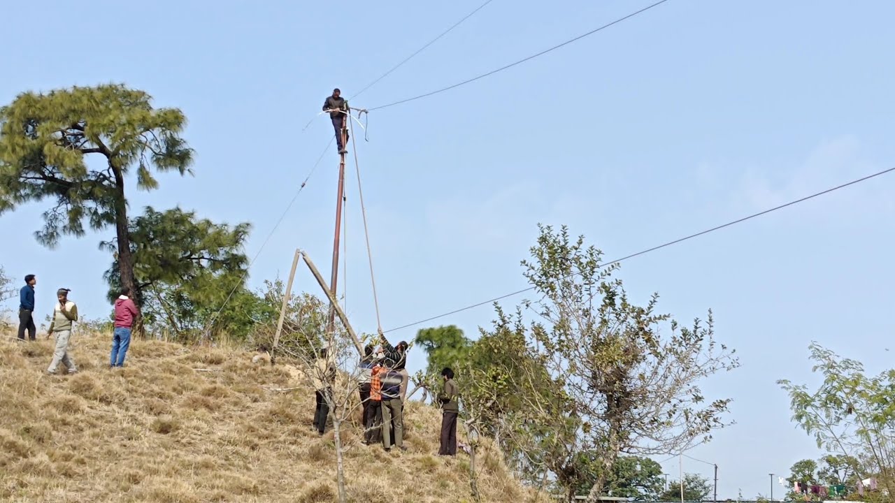 hpsebl daliy hardwork routine life vlog120 LT line pole change repair LT fuse nd attend complen 