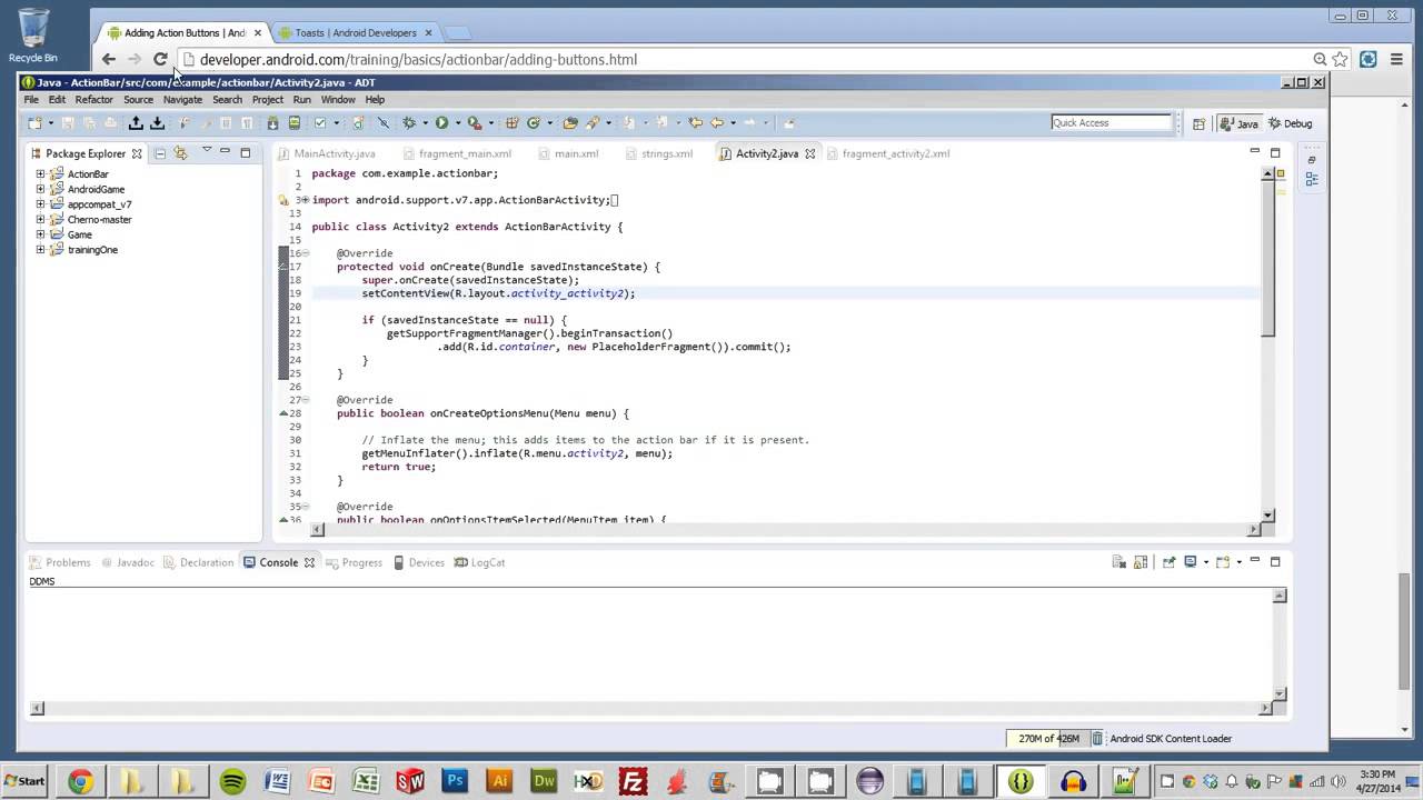 Android App Development Tutorial Part 4 (Action Bar) - YouTube