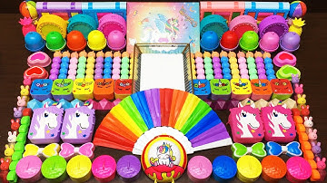 UNICORN SLIME & RAINBOW ! Mixing Random Things into GLOSSY Slime !!! Satisfying Videos #1167