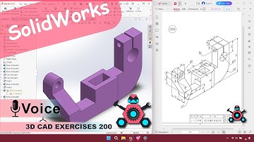 SolidWorks | 3D CAD EXERCISES 200 | StudyCadCam | Solution Tutorial |
