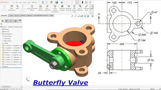 Butterfly Valve in SolidWorks | SolidWorks Tutorial