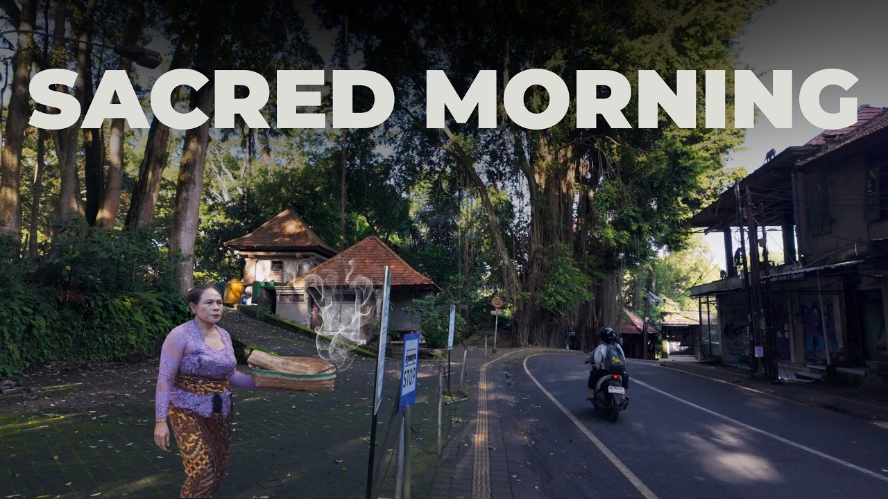 Ubud at First Light on Galungan 🌞 | A Quiet Village Walk Through Bali’s Sacred Day [4K]