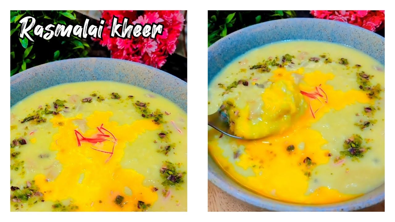 Kheer Rasmali ghar par Banaye Aasan tarike se rasmalai kheer | Reshma like ki recipe ...