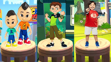 CKN Toys Car Hero Run VS Tag with Ryan VS Ben 10 Up To Speed All Characters Unlocked