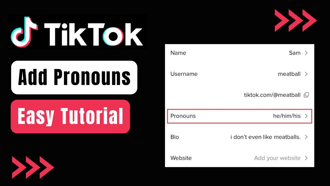 How To Add Pronouns on Tiktok - Tiktok Profile Pronouns ! - YouTube