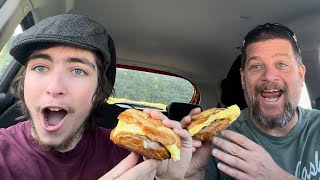 Panera Bread’s NEW Croissant Sausage, Egg & Cheese Sandwich and NEW Pastry Menu Food Review!