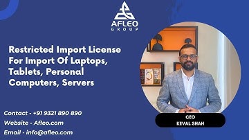 Restricted Import License for Laptops, Tablets, Personal Computer [PC] | DGFT - All you need to know
