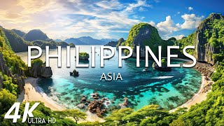 FLYING OVER PHILIPPINES (4K Video UHD) - Soothing Music With Wonderful Nature Videos For Relaxation