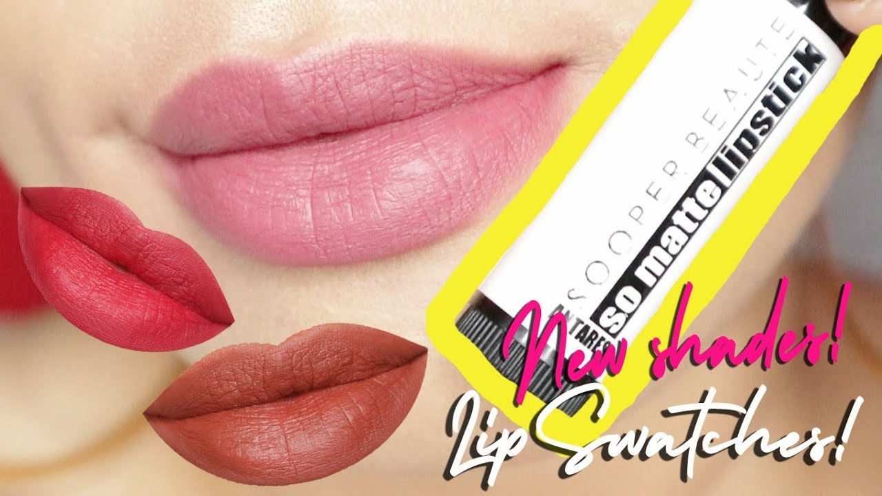 NEW Shades SooperBeaute So Matte Lipstick Swatches | LUNA