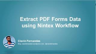 Extract Data from PDF Form using Nintex Workflow