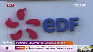 Énergie : pourquoi l'État veut renationaliser EDF