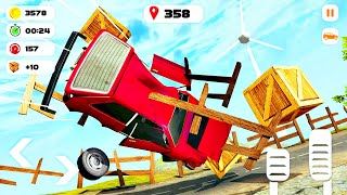 Car Crash Beam Drive: Crazy Jump 3D - Симуляторы Crazy Car Stunt Ramp - Геймплей для Android screenshot 4