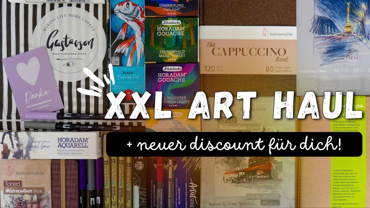 🛍️🎨 XXL Art Supplies Haul + 👩‍🎨 Artist Vlog - Kaweco, Gustavson Store & Der Künstlershop