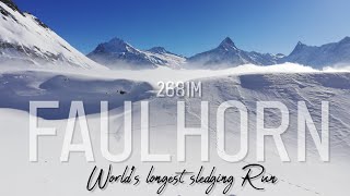 Faulhorn 2681m, World's longest sledging Run / Grindelwald / Jungfrau Region, Switzerland