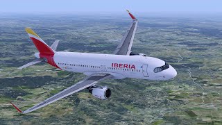 [P3Dv5.4] IBERIA A320 approach towards Madrid (LEMD), Spain