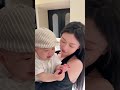 The mother is filial to her mother and she is moved to cry #Cute baby's daily life #Human cub