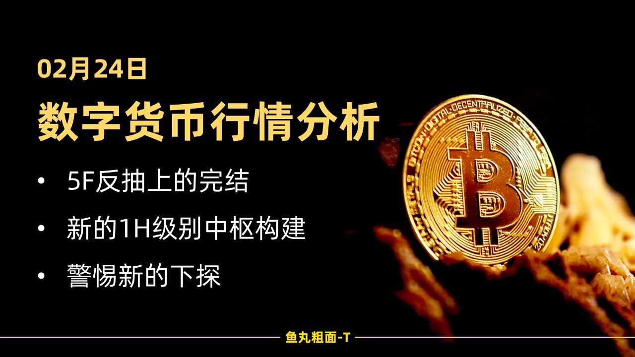 0224数字货币行情分析：5F反抽结束，构建新的1H，警惕下探- YouTube