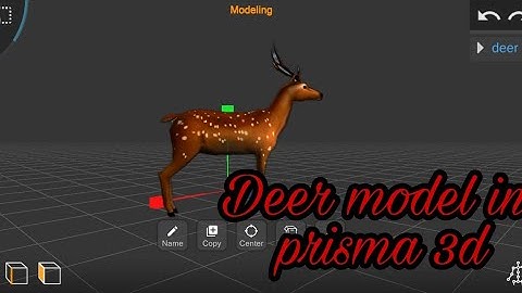 how to make a low poly deer animal model in prisma 3d.animal animation.