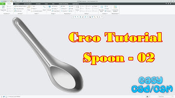 Creo Tutorial : How to make a Spoon in Creo Parametric.