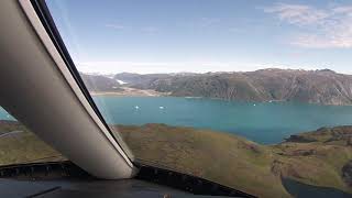 Approach at BGBW, Narsarsuaq airport (Greenland)