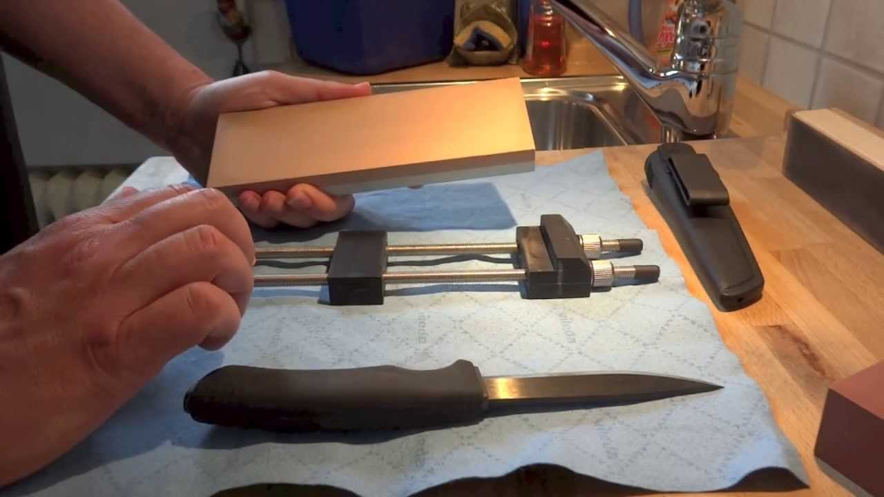 Mora Messer schleifen Scandi grind sharpening Deutsch / German YouTube