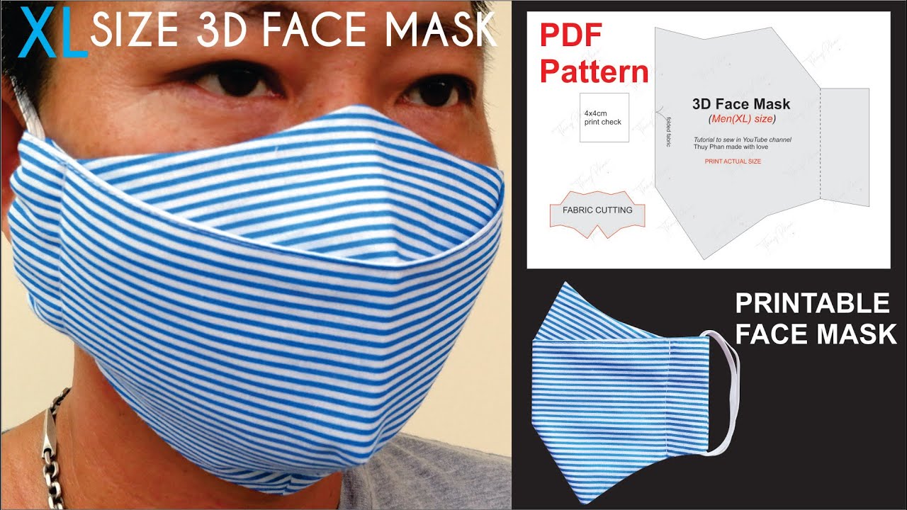 Free Printable 3D Face Mask Pattern Pdf