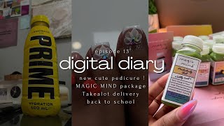 digital diary: ep 13 | MAGIC MIND package 🧠🪄, prime package, new pots, fresh pedi, deliveries etc