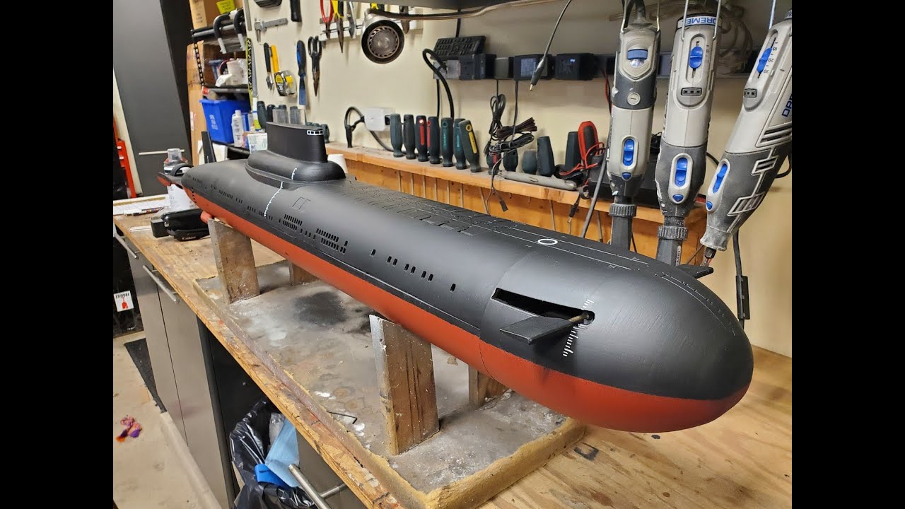 Russian Typhoon 3D  files Print  your own RC Submarine  