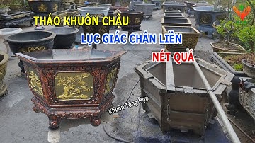 Tháo bộ khuôn chậu lục giác 1 mét chân liền | Khuôn Tổng Hợp