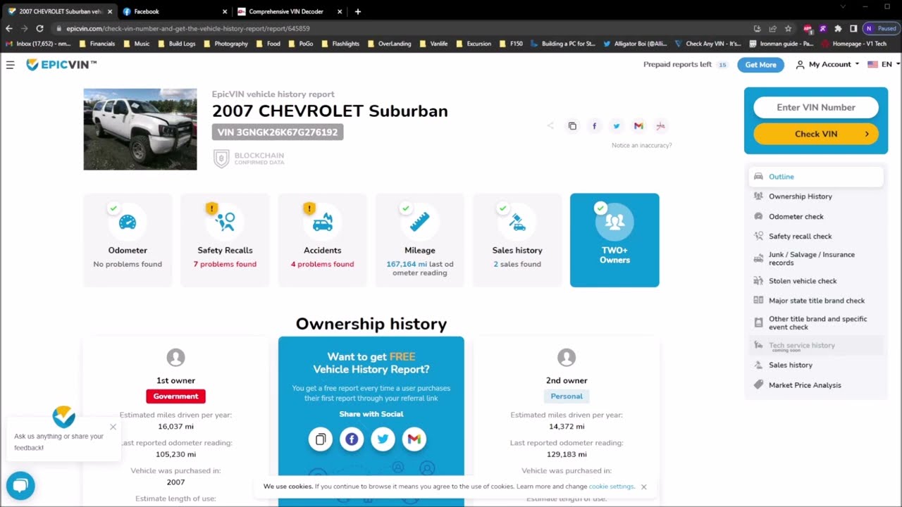 OldGuyDIY Buying A Used Car Tinder Truck? $16 EpicVin VIN Checker Best Money See History Of Your Buy