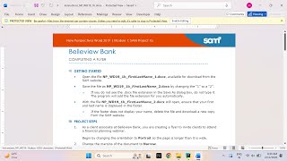 New Perspectives Word 2019 | Module 1: SAM Project 1b Belleview Bank