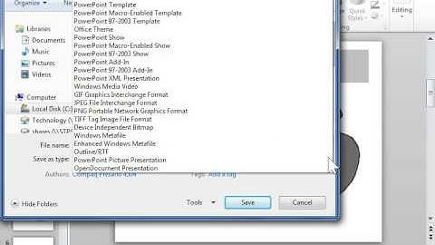 PowerPoint 2010 Save a PowerPoint Slide in a Graphics File Format
