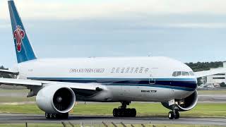 Multinational Cargo Takeoffs at Prestwick - Cargolux B747-4F, China Southern Cargo B777F!