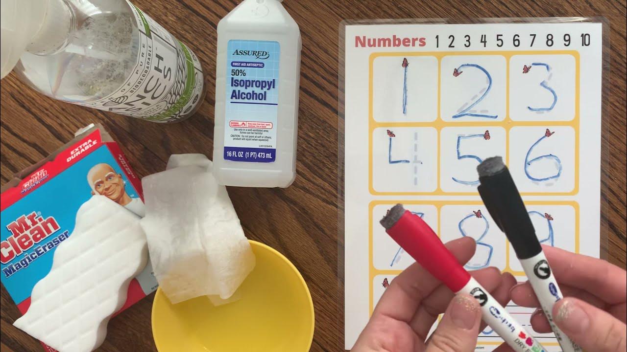 How to remove stuckon dry erase marker from laminated sheets YouTube