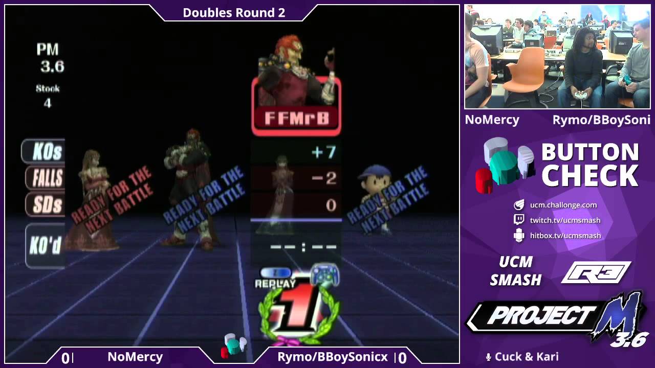 NoMercy Rymo/BBoySonicx - Button Check - Project M - Doubles