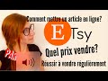 ETSY: Mettre un article en ligne/ gagner son salaire/ Quel prix vendre?