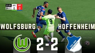 WOLFSBURG VS HOFFENHEIM  2-2  | Bundesliga 2024 | .SIMULATION  #bundesliga