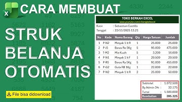 cara membuat struk belanja di excel